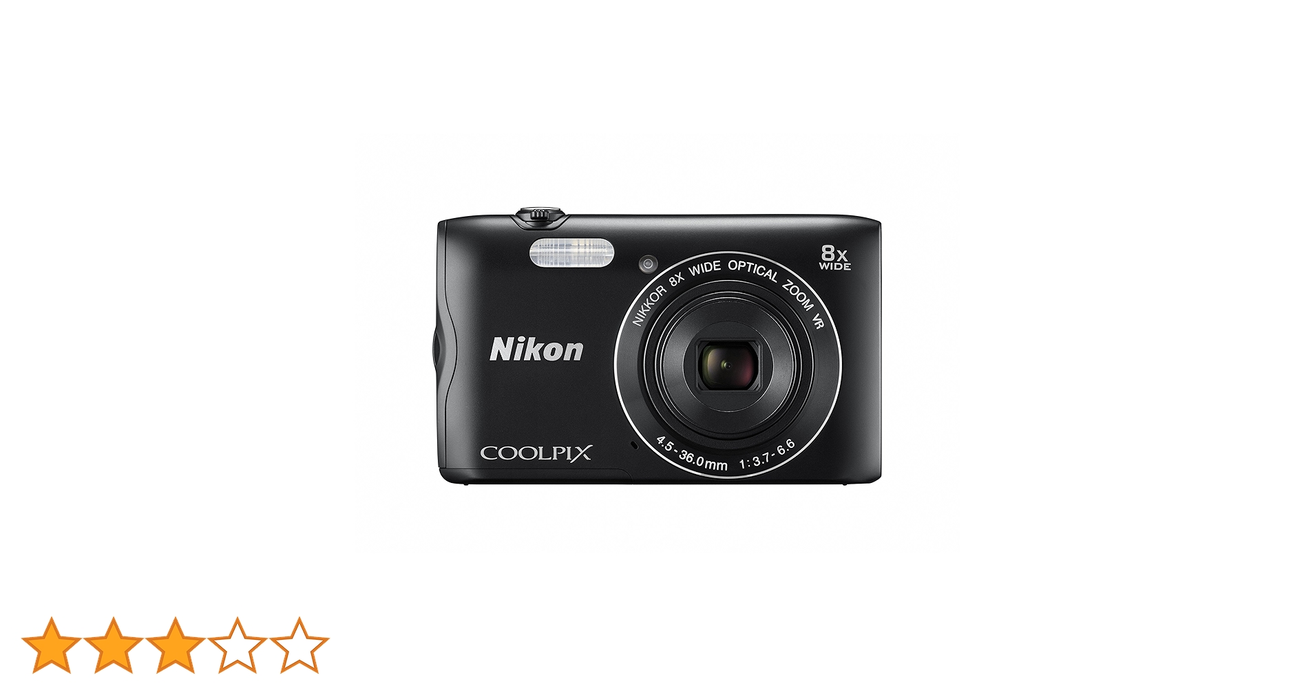 Nikon coolpix A300 ブラック WIFI ニコンデジカメ COOLPIX ニコン コンデジ Nikon A300 ブラック 中古 Wi-Fi搭載